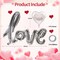 42-Inch Silver LOVE Foil Balloons + 18-Inch Silver Heart Foil Balloons – Valentines & Wedding Party Decorations (Love - Silver)